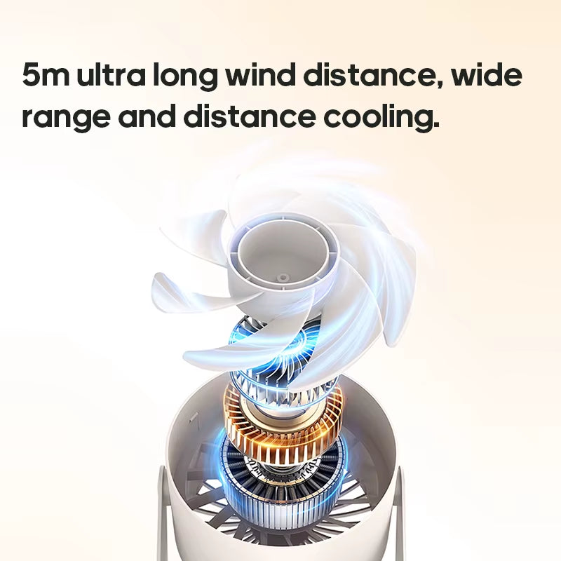 Newest 4000Mah Rechargeable Portable Desk Fan 100 Speed Angle Adjustable Wall Mount Air Cooling Fan W/ Remote Control