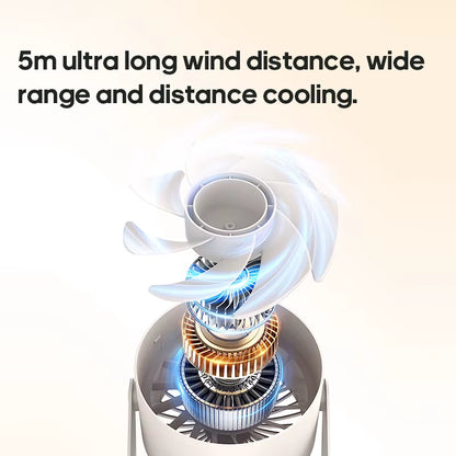 Newest 4000Mah Rechargeable Portable Desk Fan 100 Speed Angle Adjustable Wall Mount Air Cooling Fan W/ Remote Control